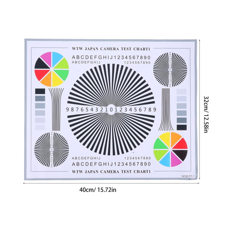 IMIKEYA Focus Calibration Card: Camera Lens Test Chart - CCTV Installation Tool & Security Alignment Accessory/Premium Equipment Color Wheel Lens Test Chart