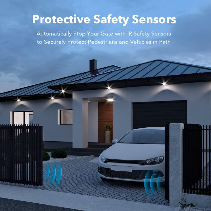 CO-Z Gate Opener Infrared Sensor Kit, Outdoor Gate Safety Sensors Infrared sensors with photocells, gate Photo Eyes, and photoelectric Beams for Automatic Garage Door Window openers