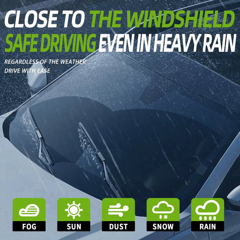 OEM QUALITY 22" + 22" PARRATI Premium All-Season Windshield Wiper Blades (Set of 2) 22''+22''(Pair of Front Windshield)