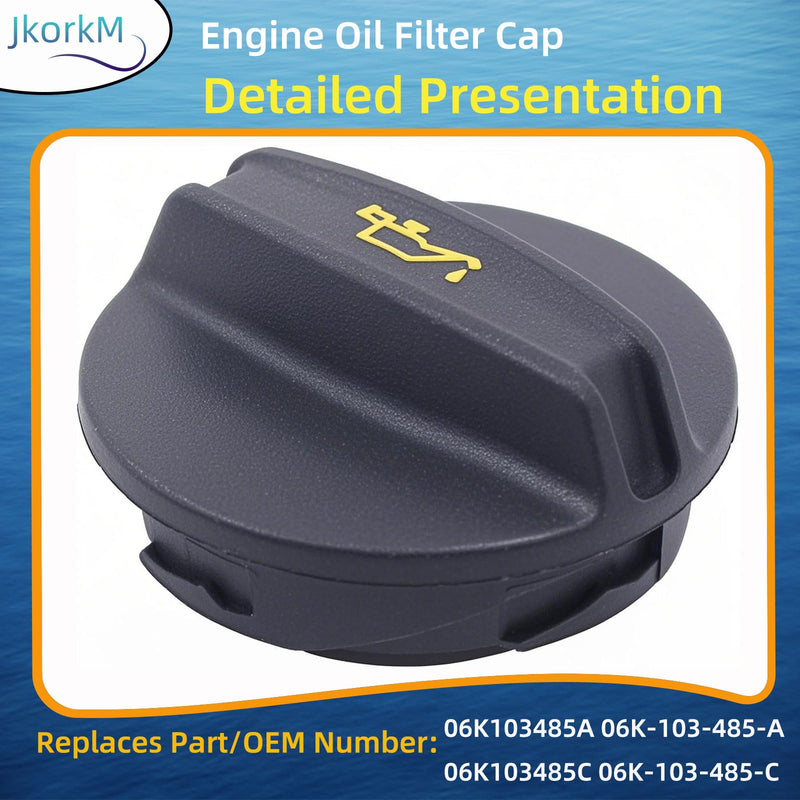 06K103485C Engine Oil Fill Cap Compatible With Volkswagen - Fits For VW Volkswagen Beetle CC Passat Jetta Tiguan, Replaces OEM 06K103485C 06K 103 485 C 06K-103-485-A 06K 103 485 A