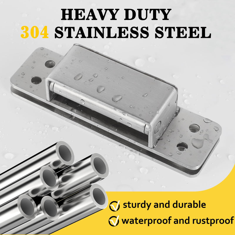 Hidden Door Hinge 4 Inch 2pack 304 Stainless Steel Hidden Door Hinges Heavy Duty Invisible Hinge 3mm Thicknesse Hidden Hinges for Doors 4 x 1 x 0.12inch 4inch