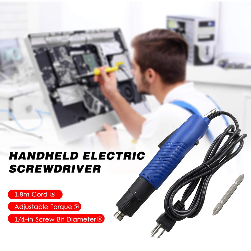 AC 110V Electric Screwdriver Handheld Corded Electric Screw Driver Adjustable Torque 1/4-in Screw Bit Diameter Repair Tool