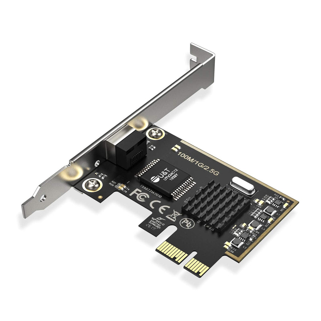 EDUP 2.5GBase-T PCIe Network Adapter with 1 Port, 2500/1000/100Mbps Express Gigabit Ethernet Card RJ45 Controller, 2.5Gbps LAN PCIE Card, Support Windows Server/Windows 10/8.1/8/7 2.5G Network card with Low-Profile Brackets