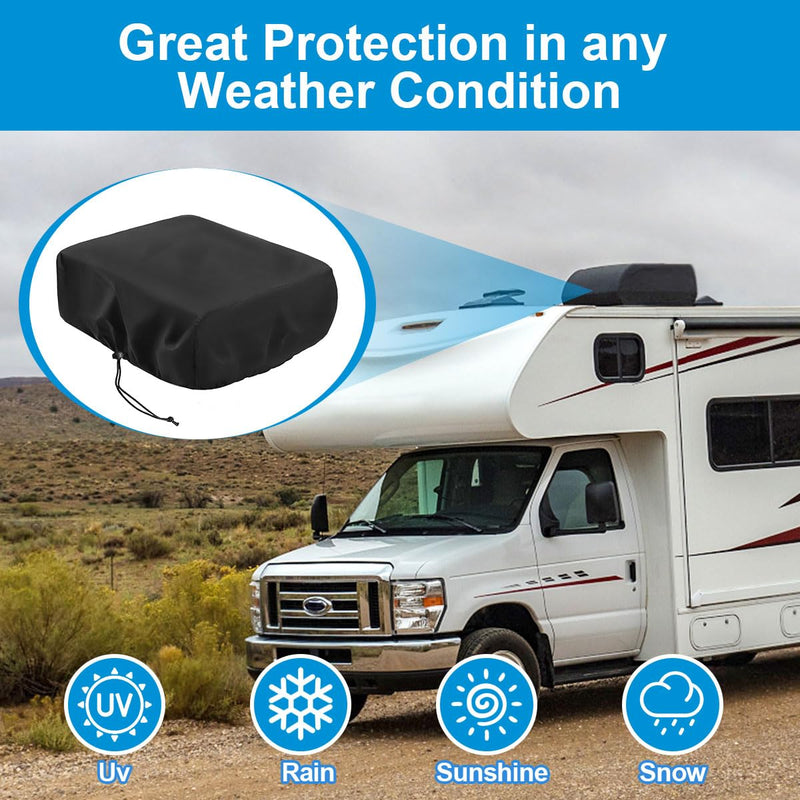 RV Camper Air Conditioner Cover Trailer AC Covers for RV Roof Unit, 600D Oxford Cloth Fits RecPro, TOSOT, FOGATTI 16K, Coleman Mach RV Air Conditioner Winter Covers for Outside - RV A/C Cover for Roof 43"L x 30"W x 15"H
