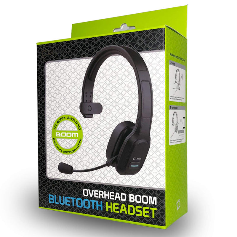 Cellet Overhead Boom Mic Wireless Headset with Noise Cancelling, Echo Reduction, 34H Talk Time, 30ft Range – Adjustable Headband, All-Day Comfort