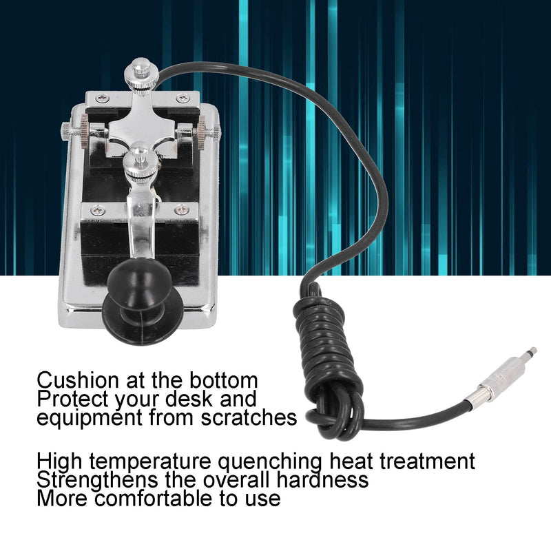 Morse CW Telegraph, Professional Morse CW Telegraph Straight Key, Stainless Steel CW Telegraph, Morse Communication,HY‑K4,