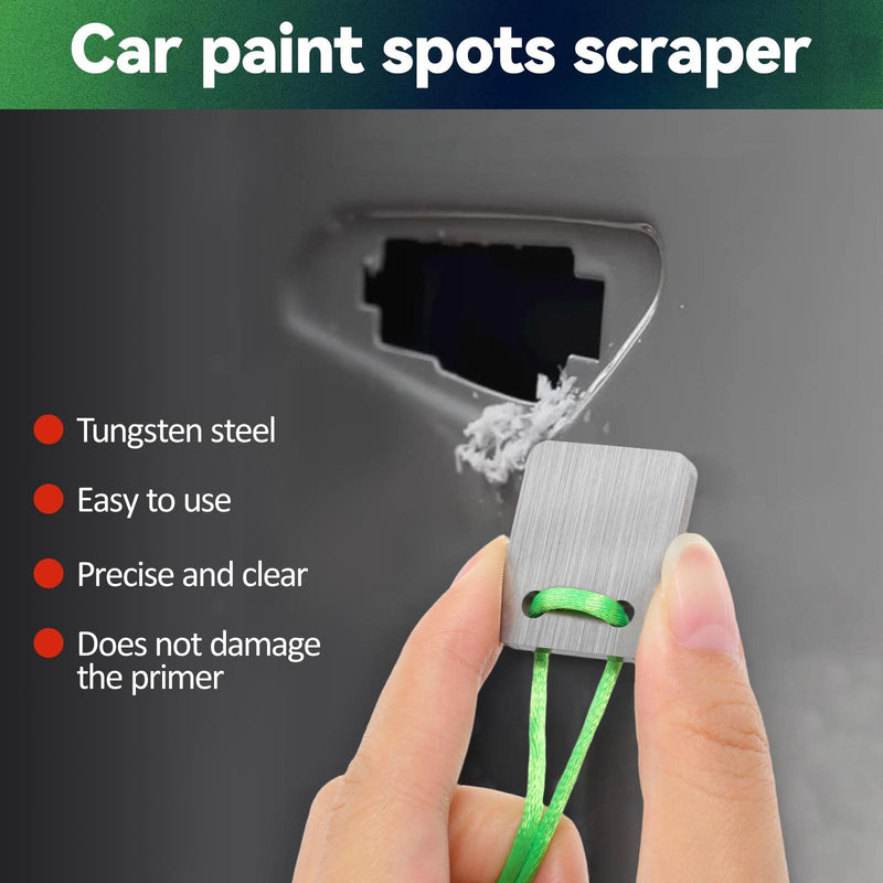TEHAUX Automobile Spray Paint Point Repair Scraper - Carbide Spot Repair Scraper Tool Paint File for Edge Banding, Denibbing, and Spot Repair