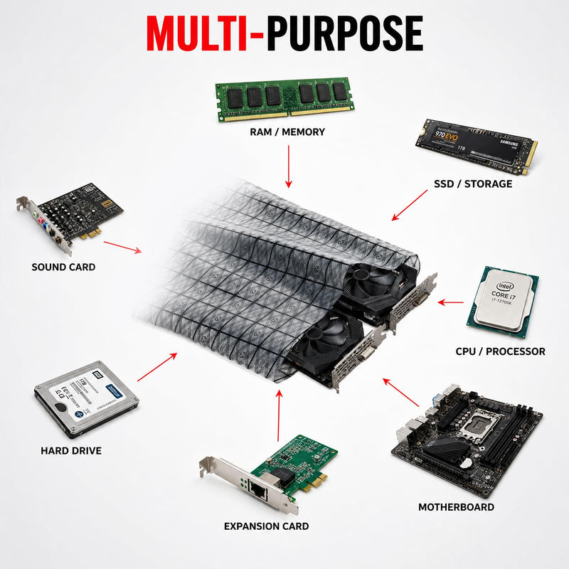Open Top Antistatic Bags 30pcs 12x16,10x14,6x8in ESD Anti Static Bags | For Motherboard Video Card LCD Screen GPU Hard Drive Electronic Device, with Anti-Static Labels 6"x8" /10"x14" /12"x16" 30PCs