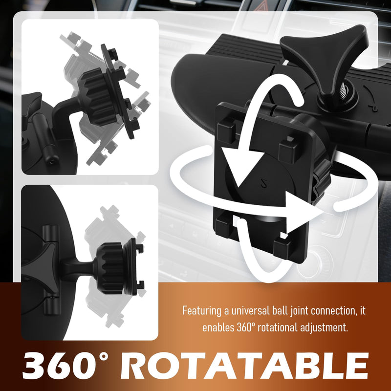 2026 Upgraded CD Slot Mount for Carplay Screen,360° Rotatable CD Mount for Carplay Screen GPS Display Bracket,Universal Carplays CDs Mounts for 7"-10.5" Display Auto Accessories