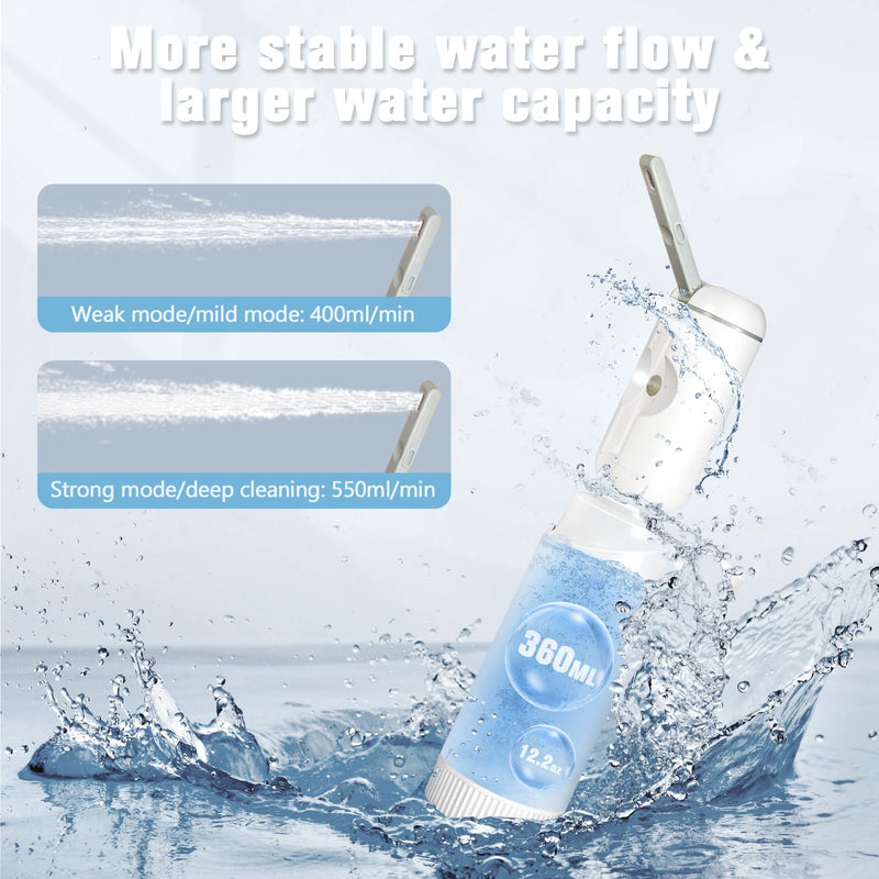Upgrade SPACEREST Portable Bidet for Travel with 360ml Bottle, No Noise & Waterproof Handheld Sprayer, Rechargeable Electric Portable Bidet for Women & Men, Personal Hygiene & Postpartum Care