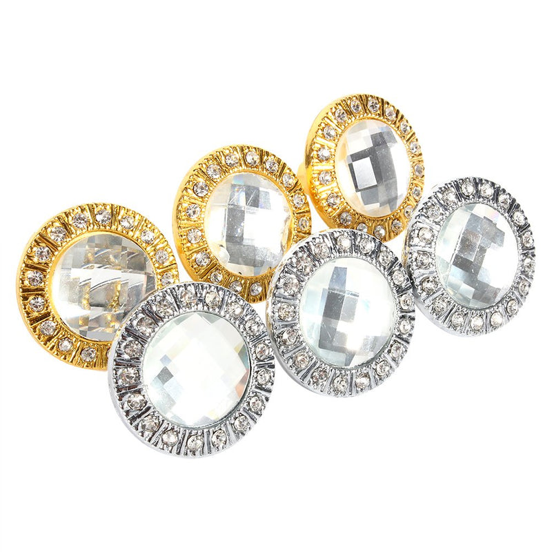 Yosoo 10pcs 30mm Clear Crystal Door Knobs Wardrobe Doorknob Cabinet Knob Drawer Pull Handle (Silver)