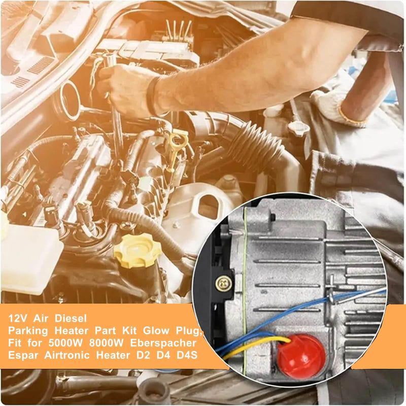 12V Air Diesel Parking Heater Part Kit Glow Plug,Fit for 5000W 8000WEberspacher Espar Airtronic Heater D2 D4 D4S 252069011300 & Removal Fitting Tool