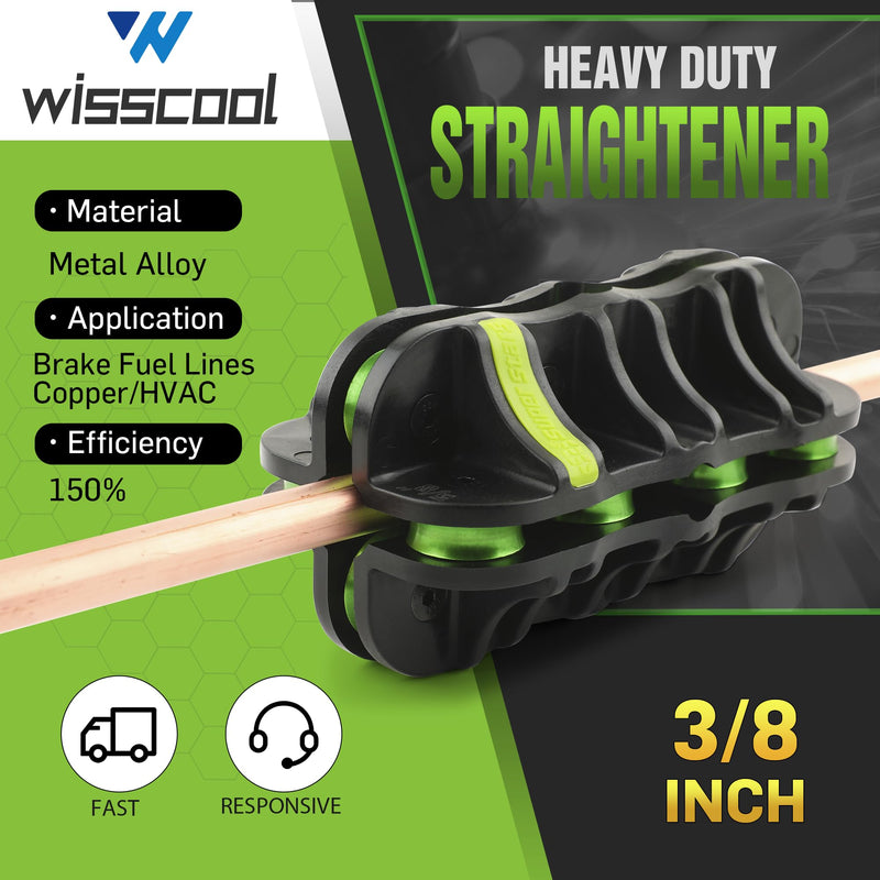 3/8” Tube Straightener Handheld Tubing Straightener, Brake Line Straightening Tool for Fuel Line Copper Aluminum Stainless Steel 3/8"