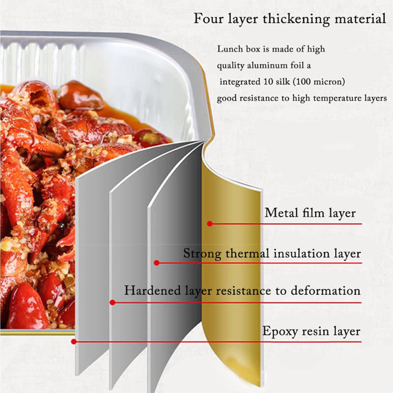Gold Aluminum Foil Baking Pans 9"×13" with Lids | Heavy-Duty, 10 Pack + 10 Lids, Disposable, Reusable, 3500ML Capacity 13"×9"(10pack+10Lids)
