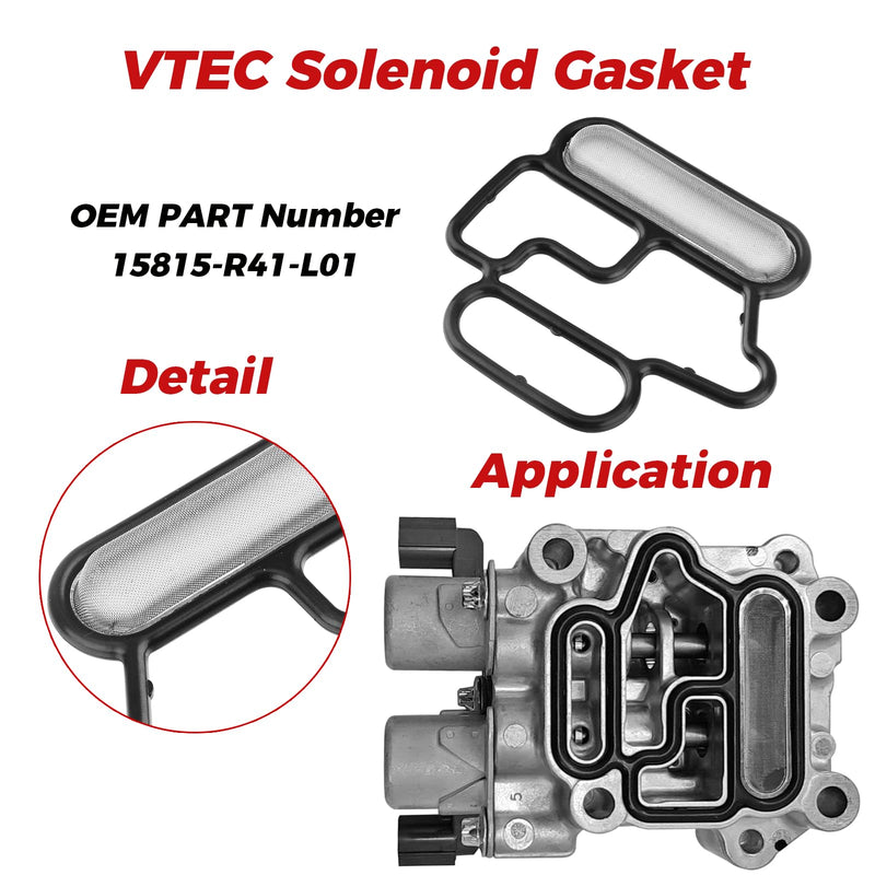 15815-R41-L01 Head Cylinder Solenoid Valve Gasket Kit Fit for 2008-2012 Honda Accord 2.4L L4 15815R41L01,VVS906,946430 15815-R41-L01