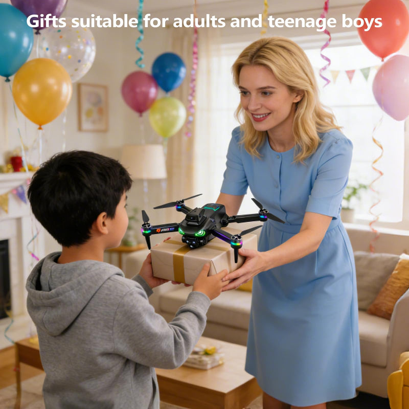 Drone with camera, screen on controller, drone with obstacle avoidance | Drone with camera 2 Batteries, Optical Flow Positioning, One-Touch Takeoff/Landing, drone with camera for kids, Red