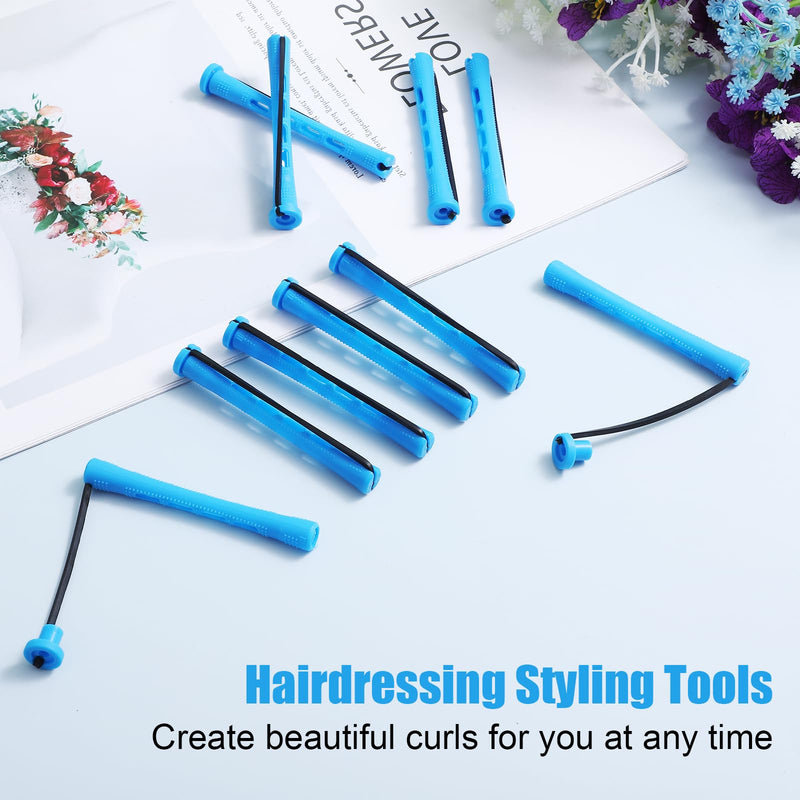40 Pcs Perming Rods Perms for Short Hair Small Hair Rollers Perm Curlers Plastic Cold Wave Rod Rollers Curling Rod Women Diy Hairdressing Tools for Long Short Natural Hairdressing Tools(Blue)