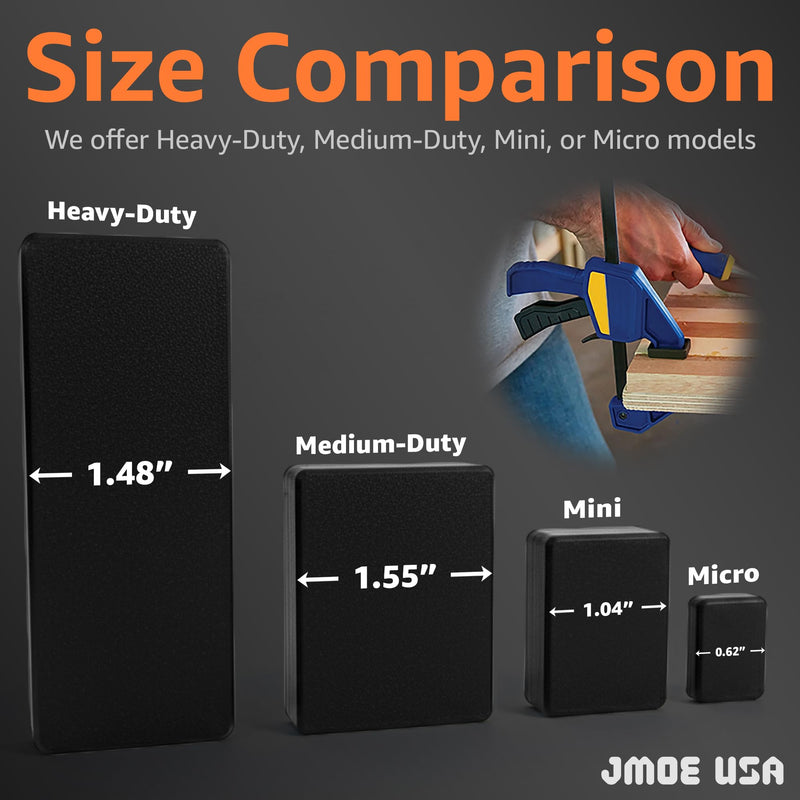 Jmoe USA Replacement Clamp Pads Compatible With Irwin QUICK-GRIP Heavy-Duty Clamps, Non-Marring High-Grip Surface, Durable Polymer Covers, Woodworking Accessory (Heavy-Duty - 600lb) Heavy-Duty (600lb)