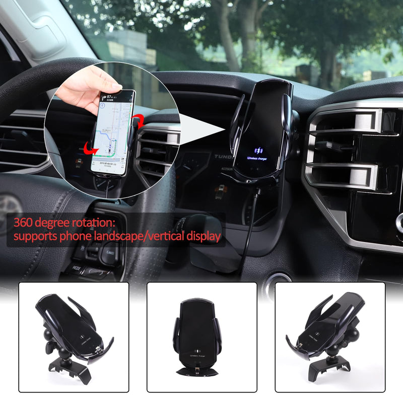 Car Dashboard Phone Holder Compatible with Toyota Tundra/Sequoia 2022-2025 Car Center Console Dash Panel Clip Cell Phone Holder Multifunctional Phone Mount Phone Stand Accessories Fits All Smartphones Type-B(Right)