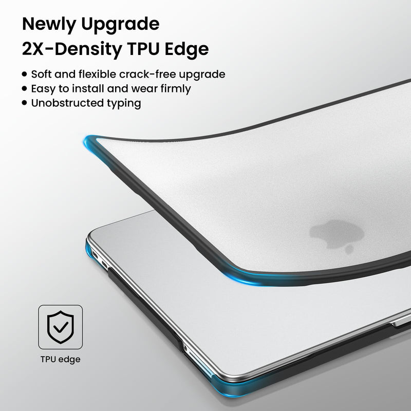 BlueSwan for MacBook Neo Case 13 Inch 2026, Model A3404 A18 Pro Chip | Anti-Crack Rugged TPU Bumper, Anti-Scratch Hard Shell Protective Cover for MacBook Neo 13" with Mac Neo Accessories Frosted Clear
