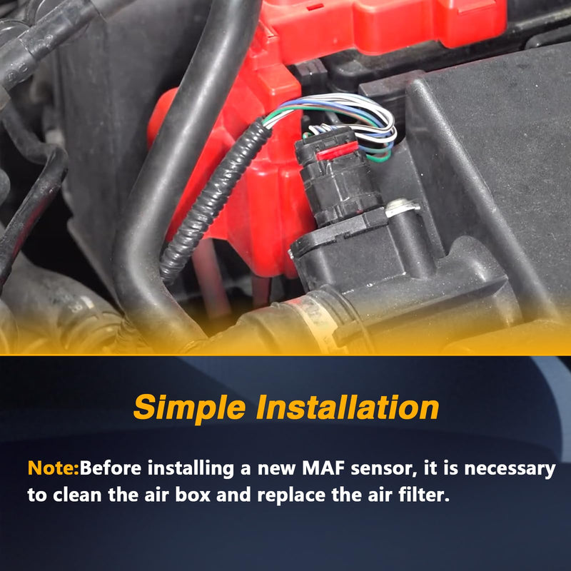 Mass Air Flow Sensor MAF Sensor with Connector Wire Harness Compatible with Ford E-250 E-350 F-150 F-250 Edge Mustang Ranger Lincoln Mercury Milan Mountaineer Replace # 3L3A-12B579-BA