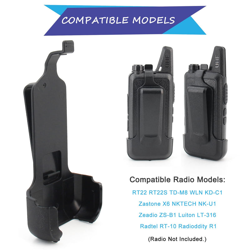(4-Pack) Walkie Talkie Belt Clip Fit for Retevis RT22 WLN KD-C1 Zastone X6 LUITON LT-316 NKTECH NK-U1 Zeadio ZS-B1 TIDRADIO TD-M8 RADTEL RT-10 RADIODDITY R1 AP-100 Two Way Radio