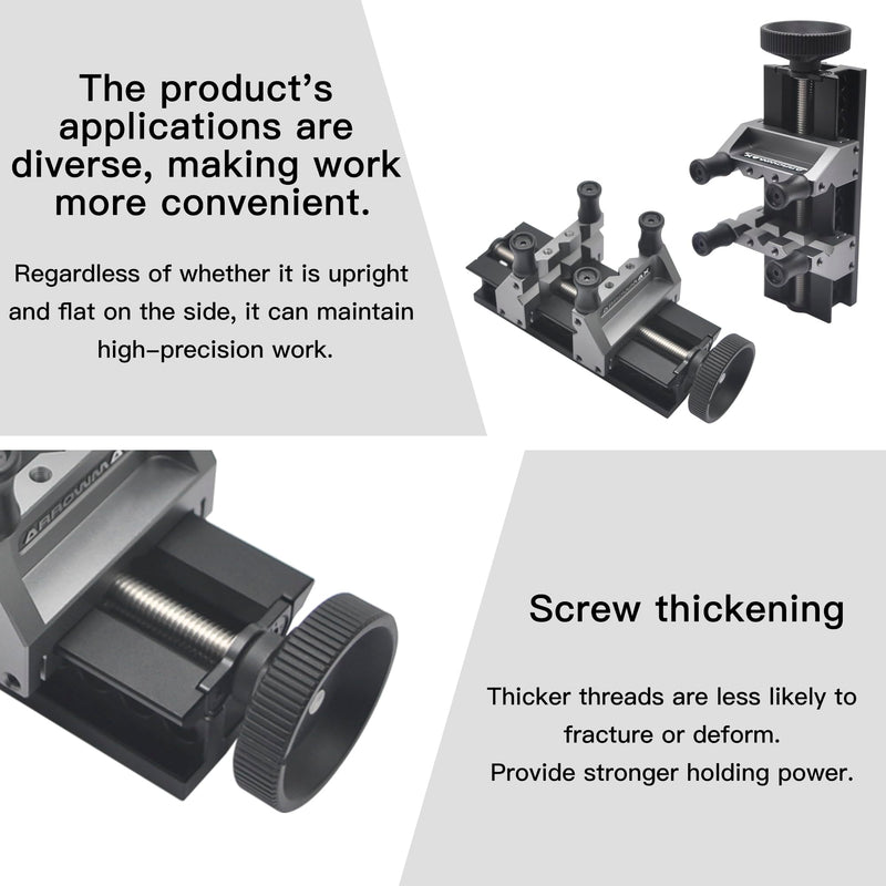 AM ARROWMAX Precision Double-Ended Mini Bench Vise - Crafted from aerospace-grade aluminum alloy and precision CNC machined, Enhance Precision and Stability for Crafts,Jewelry Making