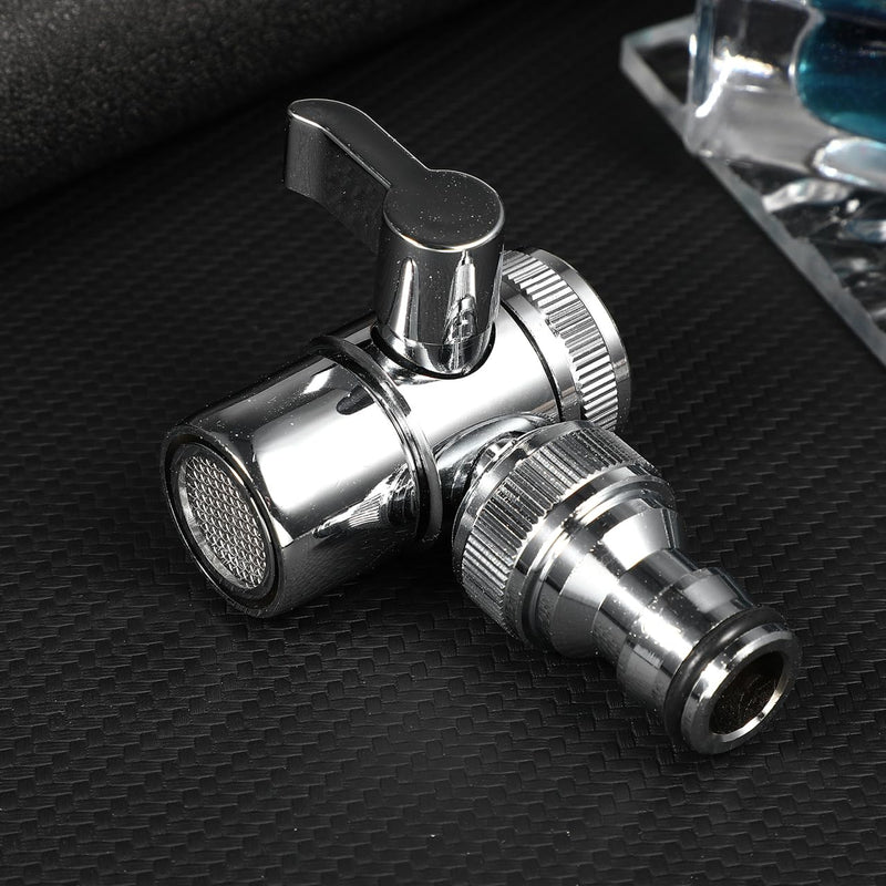 DOITOOL 3-Way Sink Faucet Diverter Valve, Copper faucet adapter for portable washer Washing Machine, Countertop Dishwasher Splitter with Aerator Hose Connector