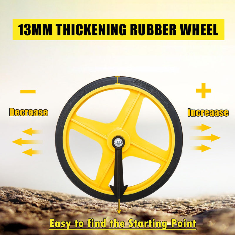 Zozen Measuring Wheel in Feet and Inches, 6-inch Measure Wheel - Telescopic/Mechanical/One Key to Reset/Starting Point Arrow and Cloth Carrying Bag, Measurement Up to 10,000Ft. 6'' Wheel