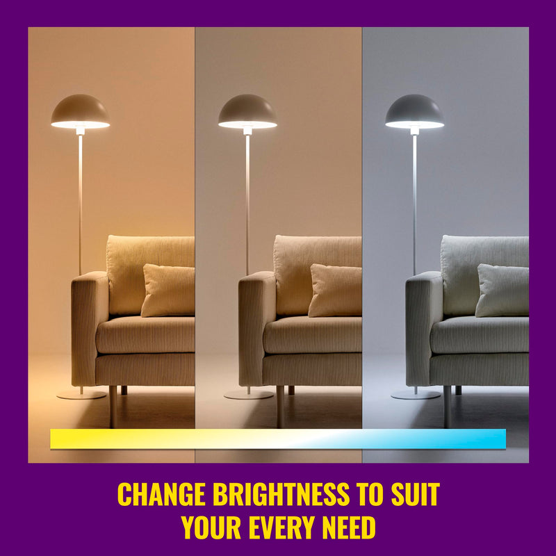 WiZ Connected Smart Light Bulbs, 4-Pack, Full Color A19 60W 800LM E26 LED Lights, Sunset/Sunrise Automation, Smart Bulbs with Motion Detection, Control with Voice or App 4 Pack