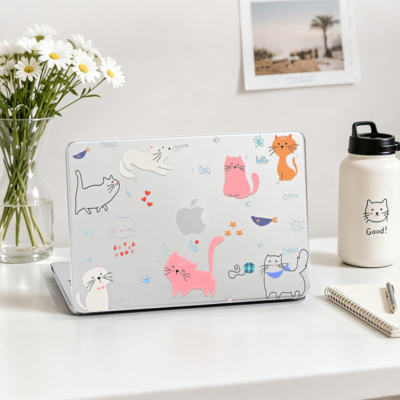 EooCoo for MacBook Neo Case 13 inch 2026 Model A3404, Funny Cat | Scratches · Bumps · Fingerprints Resistant, Ready for School, Work & Travel