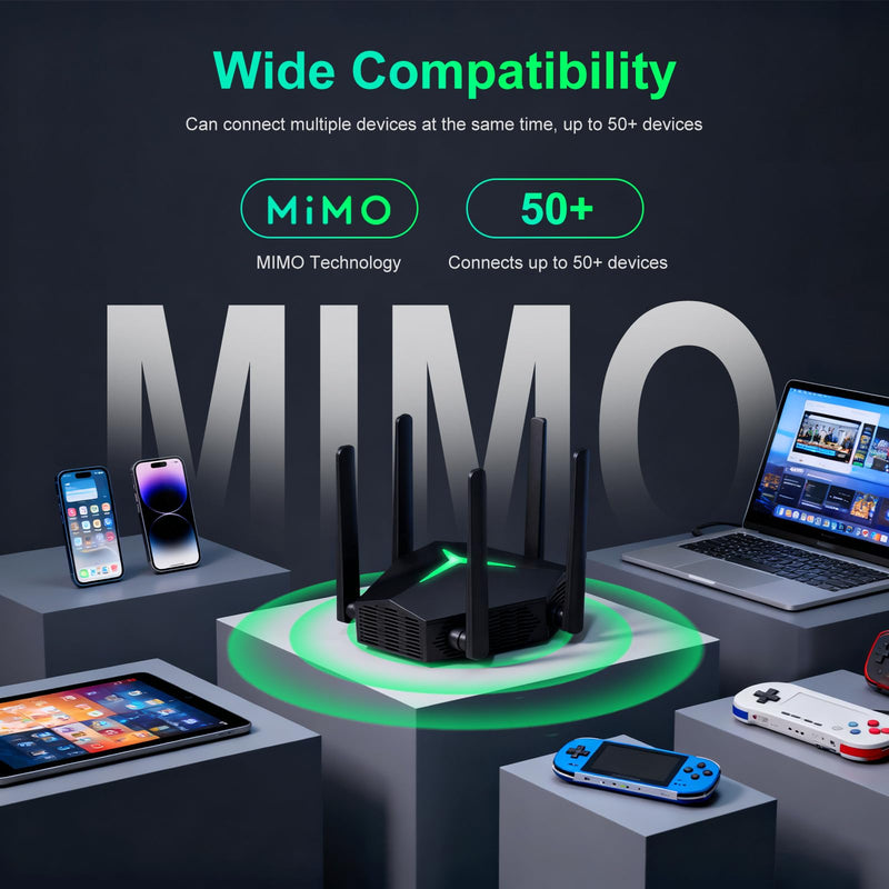 2025 AC1200 WiFi Range Extender, USB Dual Band 5GHz/2.4GHz WiFi Repeater with 3 Modes & 2 Ethernet Ports Cover up to 12000 Sq.ft, EX004 Internet Signal Booster for Whole Home, Plug and Play (Black) Black