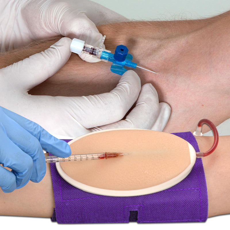 SimCoach Phlebotomy and Venipuncture Practice Kit, Wearable IV Practice Kit with Needles, IV Injection/Insertion Practice Kit for Medical Students, White