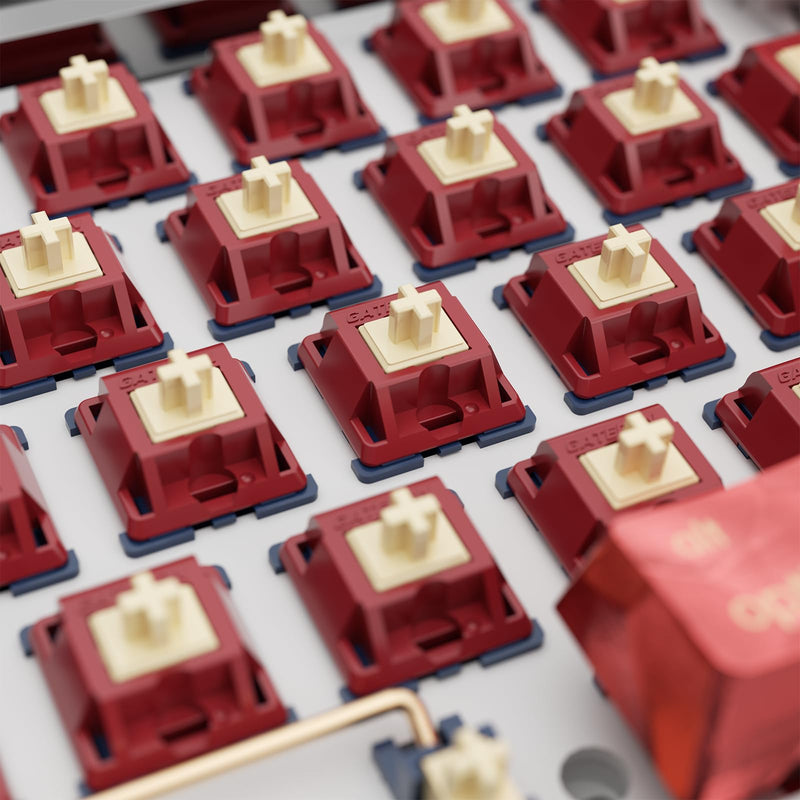 Gateron Quinn Switches, Tactile 5 Pins 59gf RGB Pre Lubed for MX Mechanical Keyboard (108PCS) 108Pcs