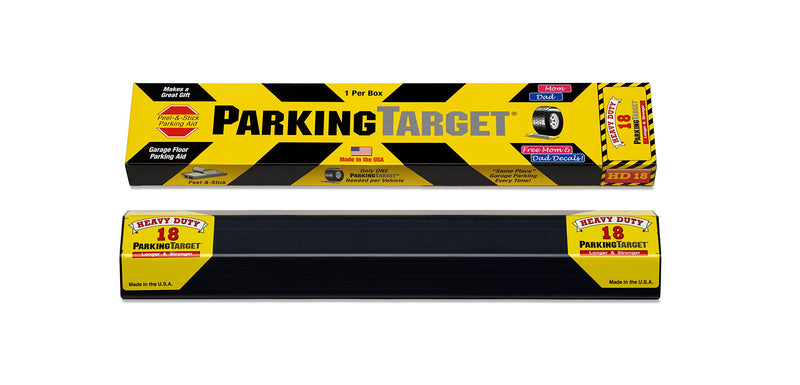 ParkingTarget 18” 1 pcs U.S.A. Garage Heavy Duty Parking Aid Car Stop Indicator Protects Car & Walls Stopper Easy Install Peel and Stick Gadget ipi-HD-18 1 Pack, Part - 18" L x 1.25”H