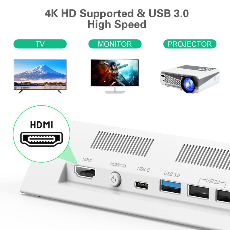 TV Docking Station for Nintendo Switch: Portable OLED Charger Stand, 4K HDMI & 3 USB Ports