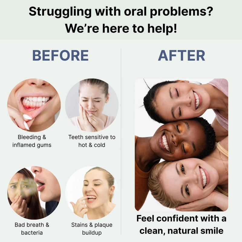 Gum Health Tooth Powder, for Sensitive Teeth with Ginseng, Mint & Clove | 3 Month Supply, Made in USA | Fluoride-Free, Traditional Herbal Formula