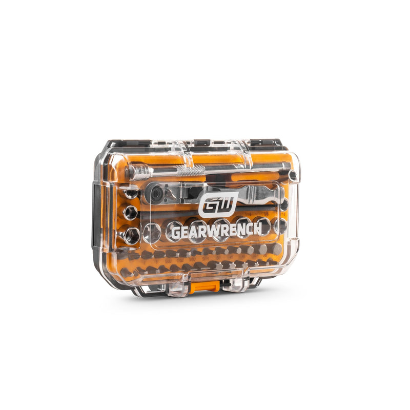 GEARWRENCH 41 Piece 1/4" Drive Ratchet MicroDriver Set | GWMBS41 41 count (Pack of 1)