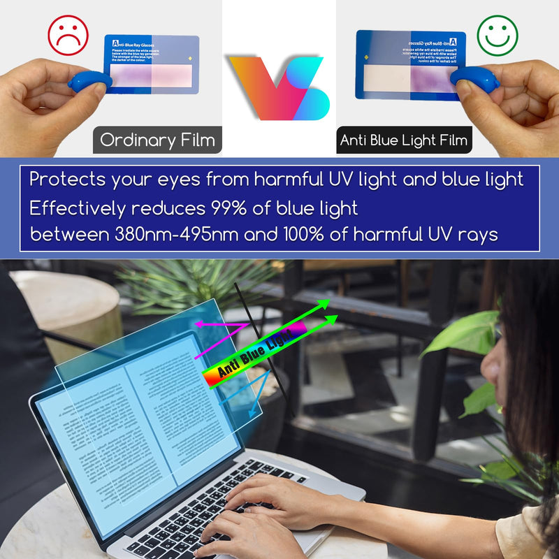 2 Pack Blocking Blue Light Screen Protector for Dell Inspiron 7000 Series 7640 7635 7630 7620 7610 2-in-1 16" Laptop & Dell G16 7000 7630 7620 16" Gaming Laptop,Eye Protection Anti Blue Light Shield
