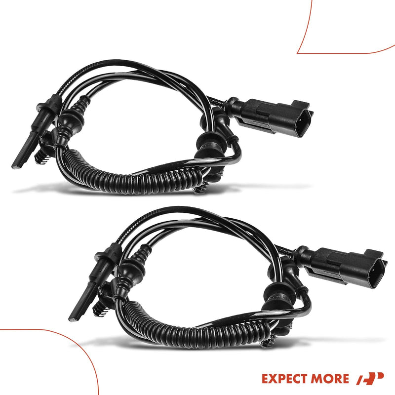 A-Premium 2PC Set Rear ABS Wheel Speed Sensor for Ford Explorer Flex Taurus & Lincoln MKS MKT, 2010-2019 [with Automated Parking Assist] Rear Driver & Passenger Side Pack of 2