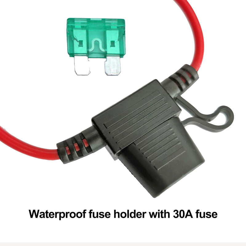 Electric Fuel Pump Relay Kit Fuel Pump Wiring Harness Bypass 40 AMP Waterproof Switch Heavy Duty Long Wires Universal Fit 12V System P/N 30247