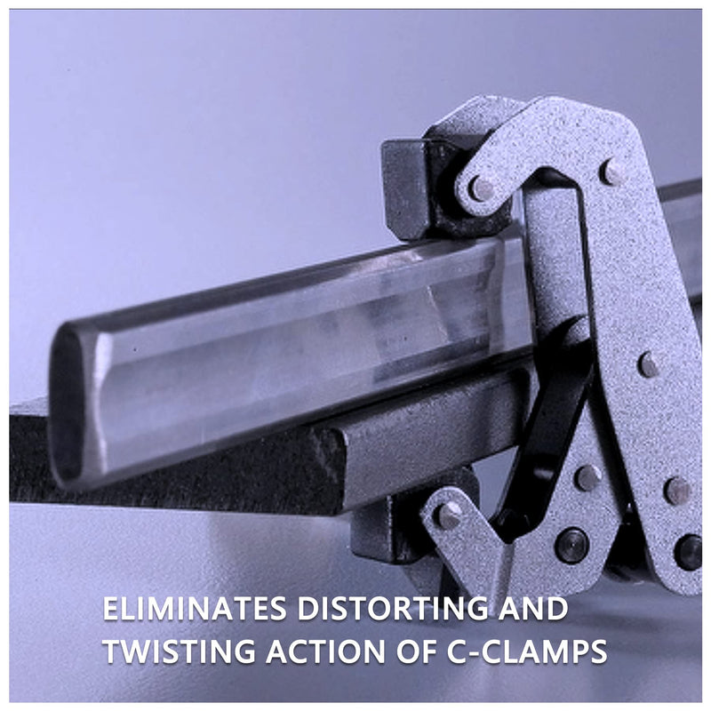 2 Pack Cantilever No-Twist Deep Throat T-Handle Multi-Purpose Lever Clamp, 2" 2"
