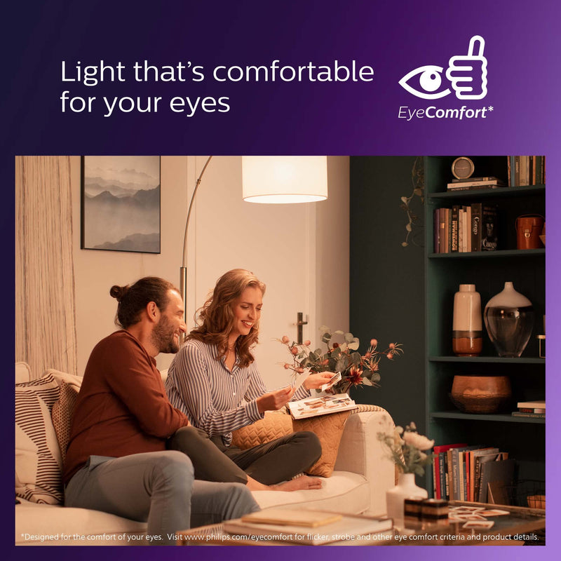 Philips LED 60W G25 8-Pack Ultra Definition Soft White (5W = 65W) Dimmable Clear Flicker-Free Light Bulb
