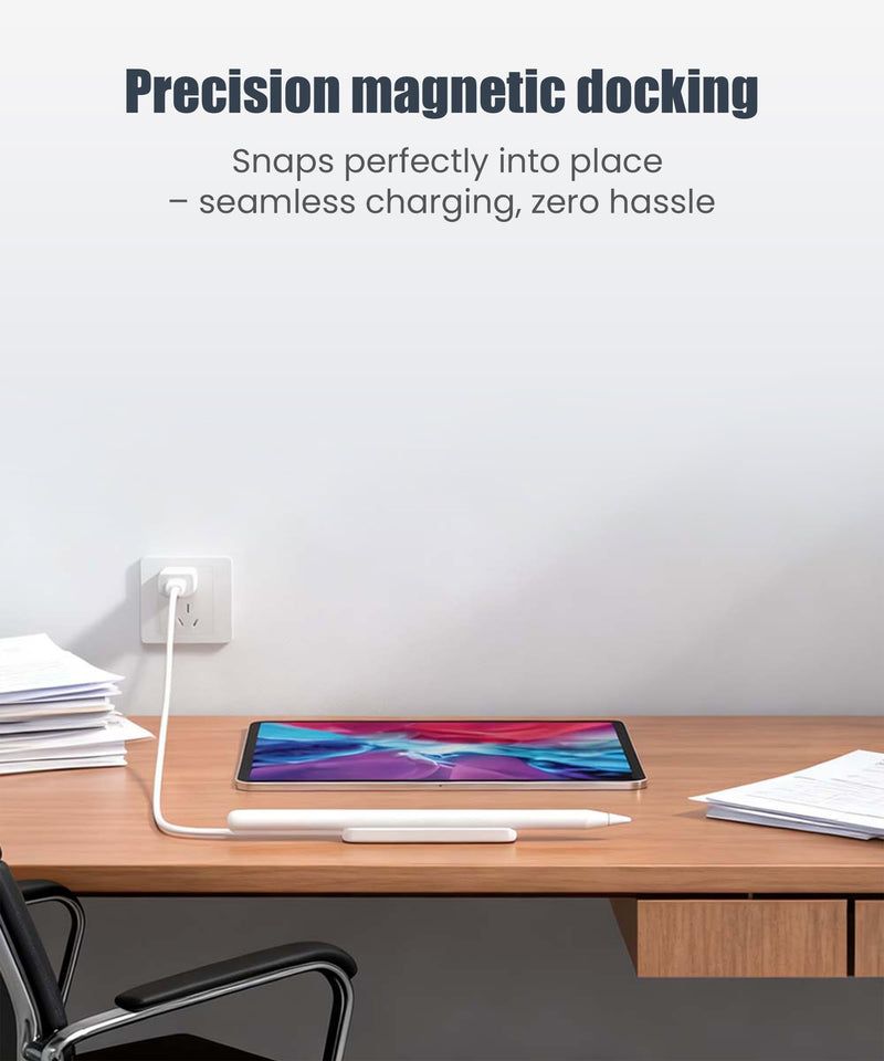 Pencil Charging Dock for Apple Pencil Pro| Magnetic Wireless Charger | Fast-Charging Case with LED Indicator for iPad Pencil Pro, Charger Cable and Adapter for Apple Pen Pro (Latest Model) Pro only