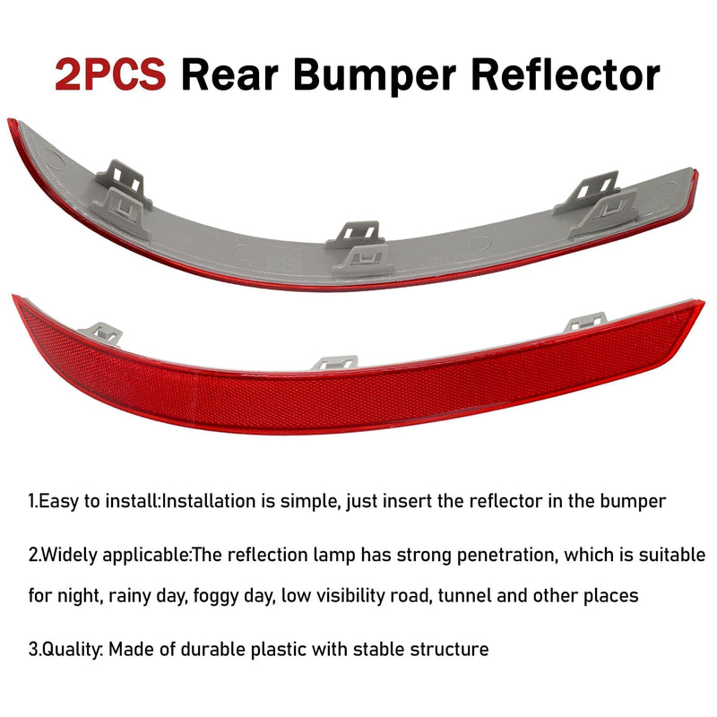 2 PCS Rear Bumper Reflector Fit for Mercedes-Benz X166 GL GL350 GL450 GL500 GL550 GL63 AMG 2013-2016 GLS450 2017-2019 Replace # A1668200474 1668200474 A1668200374 A1668200474 1668200474 A1668200374 1668200374