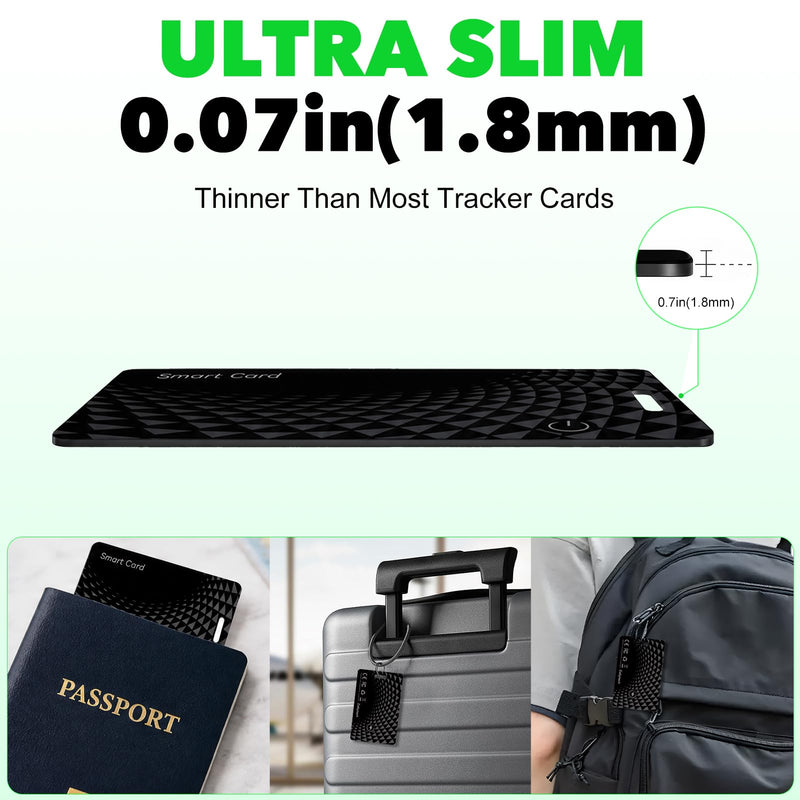 2026 Wallet Tracker Card, Bluetooth Tracking Card, Works with iOS & Android | Apple MFi Certified, wireless charging, 120dB Alarm, IP68 waterproof for keys, passport & luggage, Backpack 1