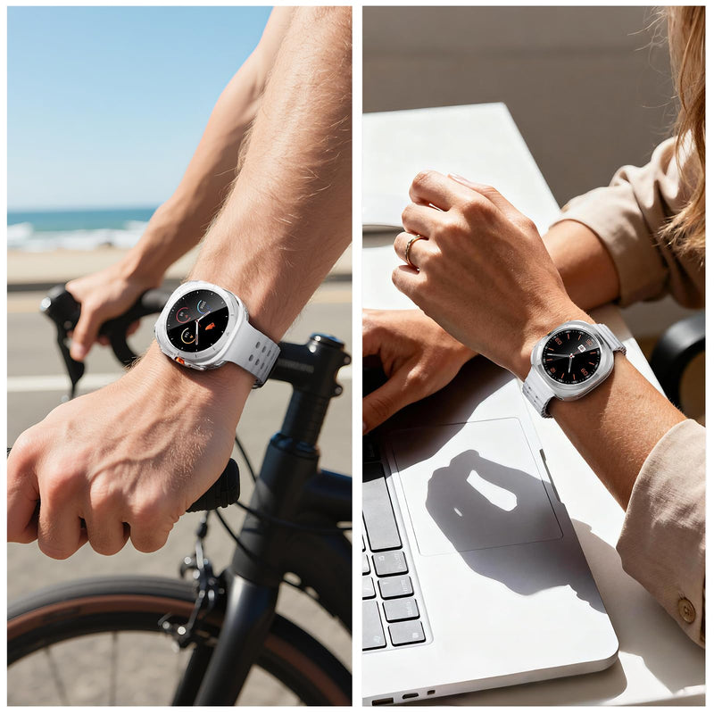 Case Compatible with Samsung Galaxy Watch Ultra 47mm 5 Pack TPU Cover | 5 Pcs TPU Bumper Covers 3 Pcs Tempered Glass Screen Protectors Full Protective Shockproof Ultra (2025/2024) 5 Clear Ultra-47mm
