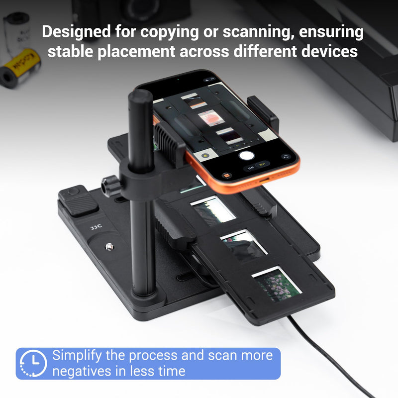 JJC 35mm Photo Slide Mount Holder, Acid-Free ABS Made & Magnetic Closure | Compatible with Film Scanner, Mobile Film Scanner Convert & Negative Film Digitizer, Maintains Film Flat & Stable for Copying 35mm Slide Mount Holder