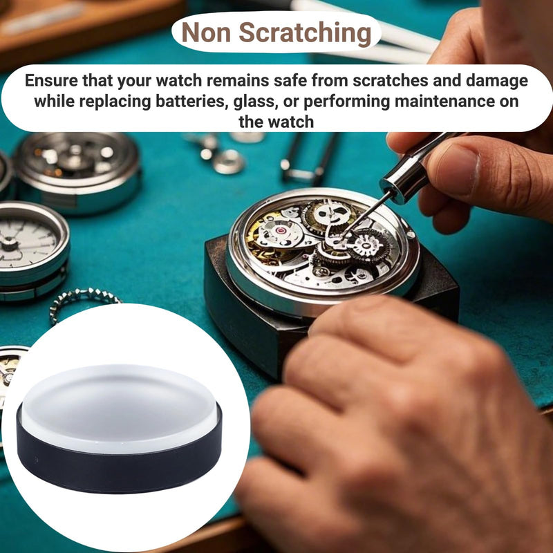 75mm Watch Case Casing Cushion, Transparent Soft Rubber Watch Repair Tool, Watch Movement Holder, Cushion for Repair Watches Repair