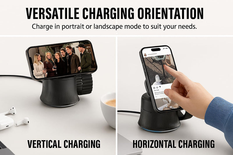 3 in 1 Wireless Charging Station for Apple MagSafe Charger, 15W Fast Magnetic MagSafe Charger Stand for iPhone 17 16 15 14 13 12 Apple Watch AirPods Series, Gifts for Men